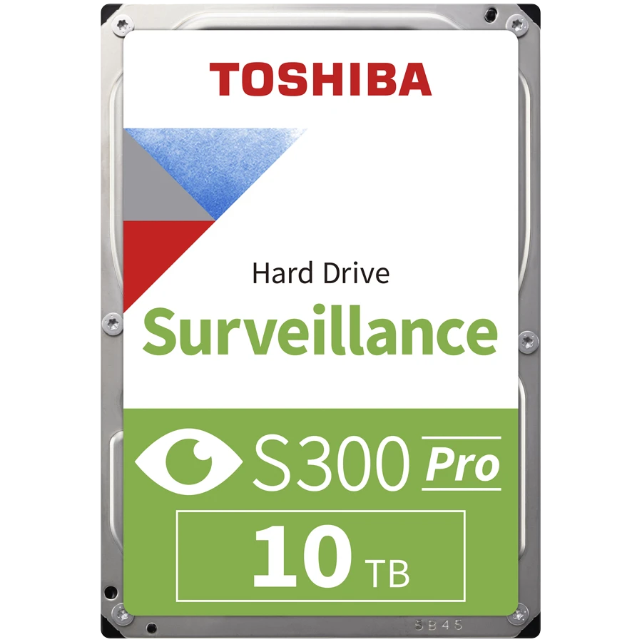 HDD Video Surveillance TOSHIBA S300 PRO 10TB CMR, 3.5'', 512MB, 7200RPM, SATA, 64 cameras, 24/7, TBW: 300