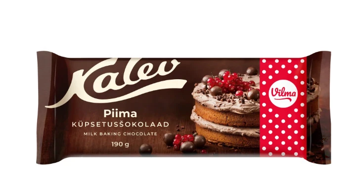 Küpsetusšokolaad KALEV Vilma, piima 190 g