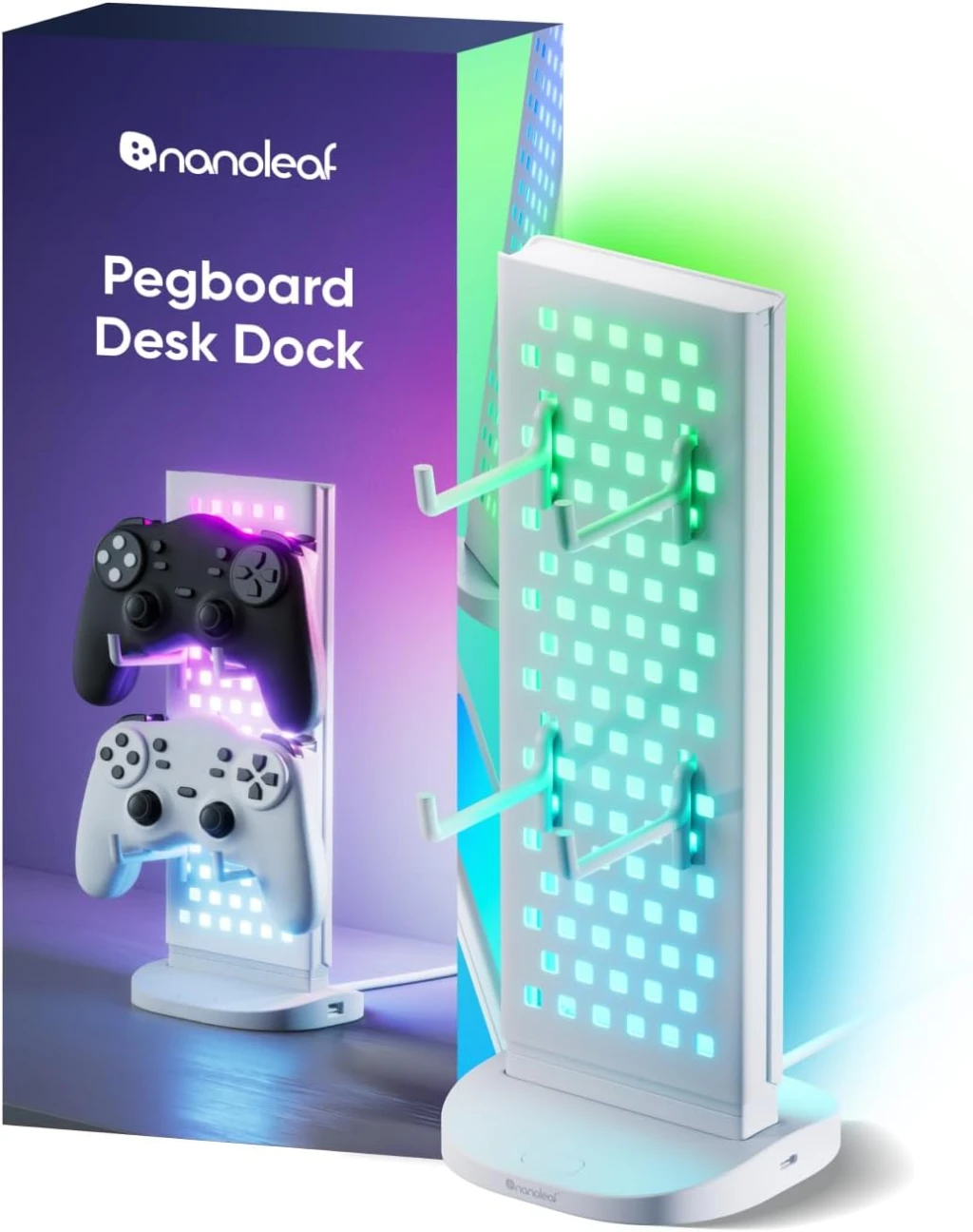 Nanoleaf Pegboard Desk Dock, White | 15 W | RGB