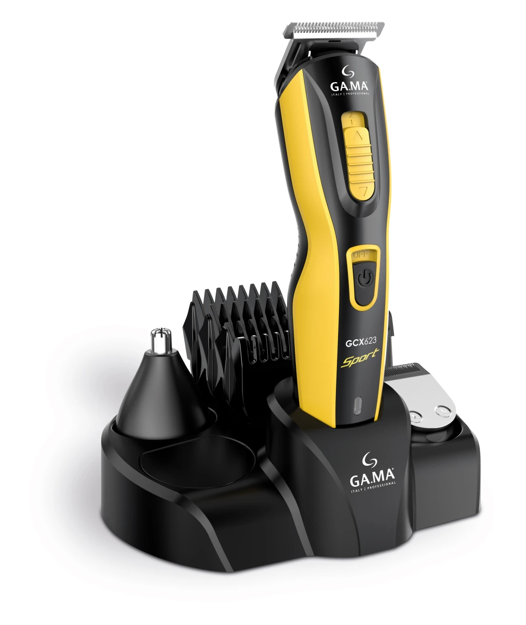 GA.MA Multifunctional Hair Clipper | GM3270 Sport | Corded/Cordless | Number of length steps 4 | Black/Yellow