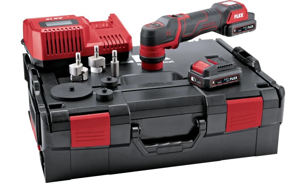 The smart cordless polisher 12 V, rotary and random orbital free-running | PXE 80 12-EC/2.5 SET