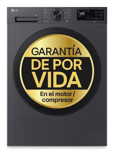 LG Dryer Machine | RHX5009TBB | Energy efficiency class B | Front loading | 9 kg | Heat pump | LED | Depth 66 cm | Wi-Fi | Matte black