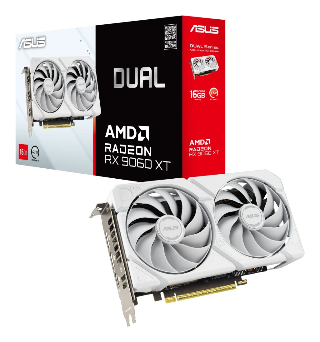 Asus Dual Radeon RX 9060 XT 16GB GDDR6 | AMD | 16 GB | Radeon RX 9060 XT | GDDR6 | HDMI ports quantity 1 | PCI Express 5.0
