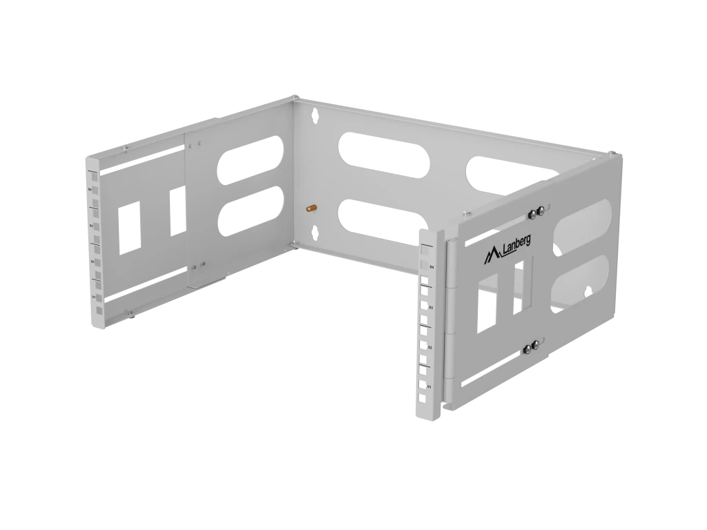 Lanberg Folding Bracket Wall-mount 19" 4U | FB01-5404-10S | Grey