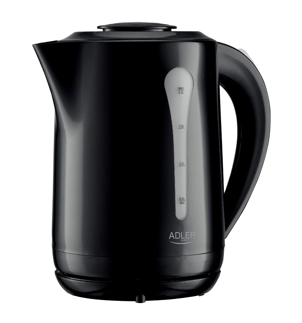 Adler Kettle | AD 1244 | Electric | 1850 W | 2.5 L | Plastic | 360° rotational base | Black