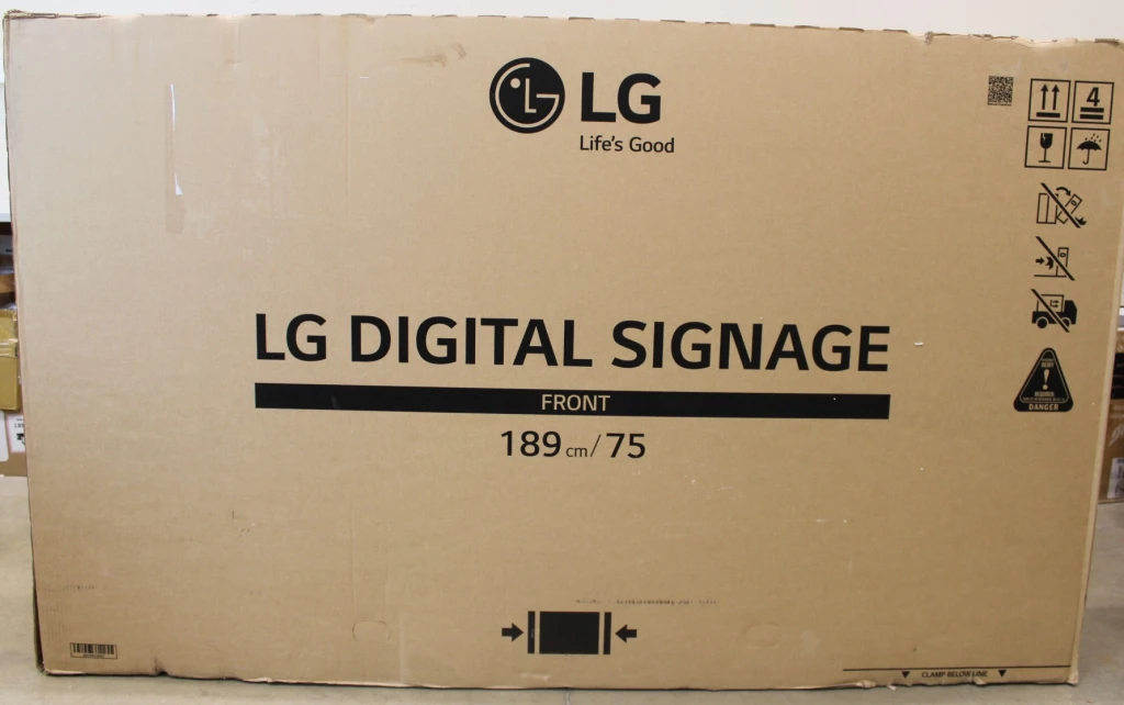 SALE OUT. LG 75XS4G-B 75" 3840 x 2160/4000cd/m2/8s HDMI, DP, USB2.0 | LG DAMAGED PACKAGING, UNPACKED, SCRATCHES ON BACK