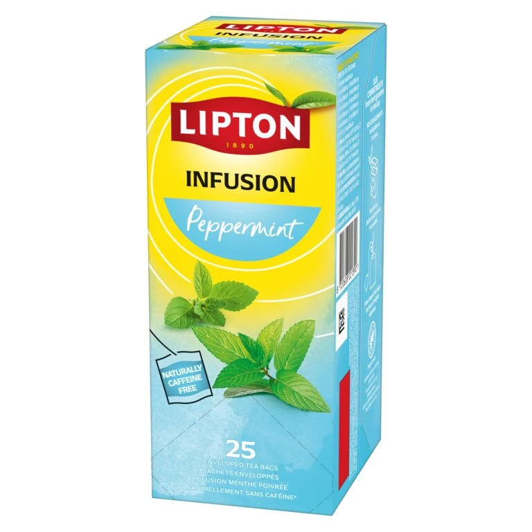 Piparmünditee LIPTON, Infusion, 25 tk x 1,1 g, teekott fooliumis