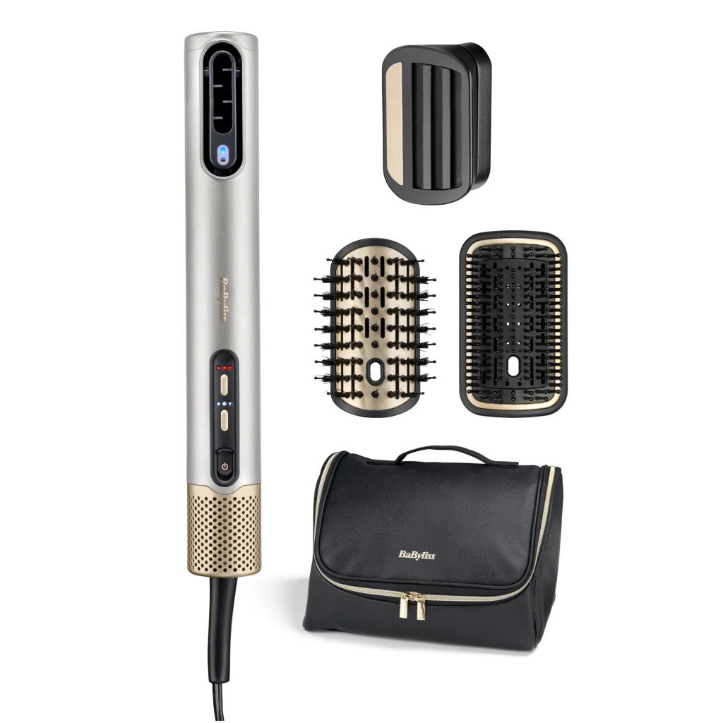 BABYLISS | Hair styling comb | Air Wand AS6555E | Ion conditioning | Number of heating levels 4 | 1600 W | Chrome