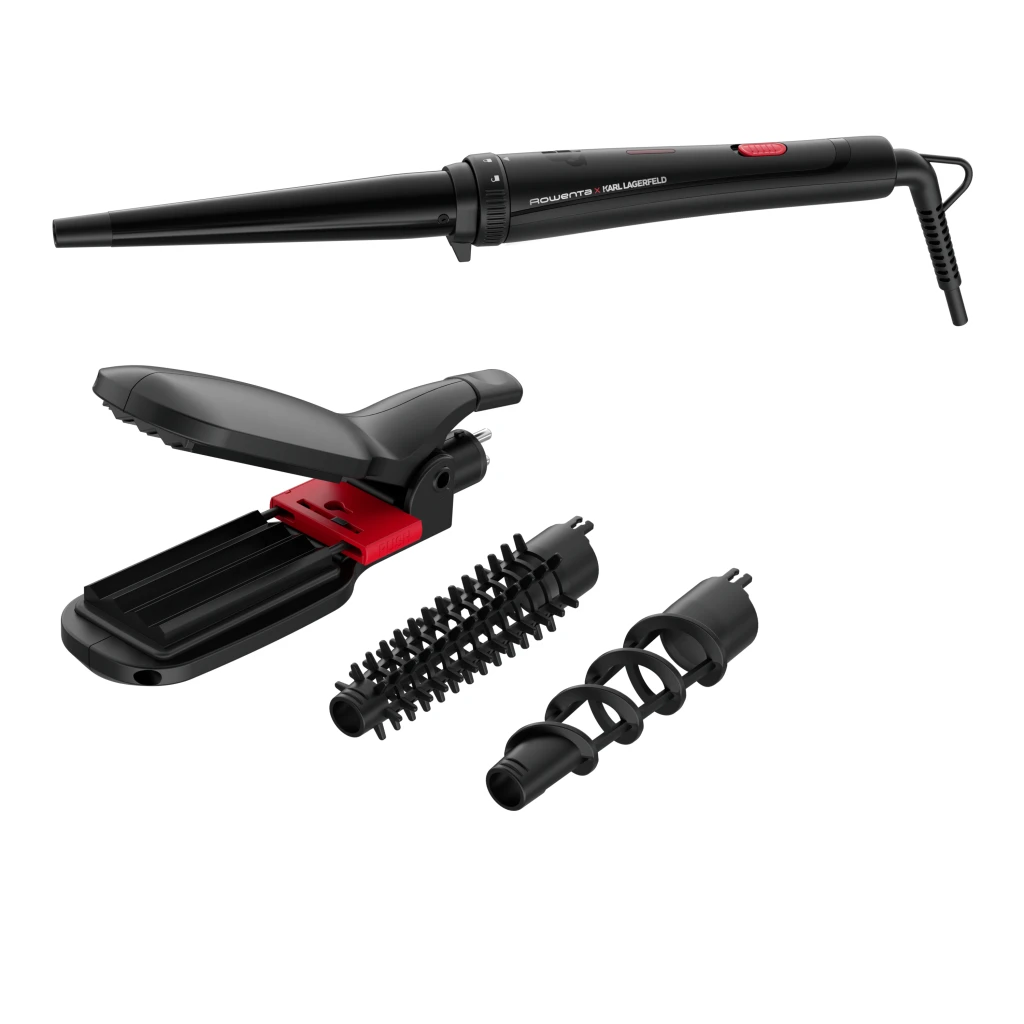 Rowenta Hair styler | CF422LF0 X KARL LAGERFELD Infinite Looks | Temperature (max) 190 °C | Number of heating levels 1 | 48 W | Black/Red