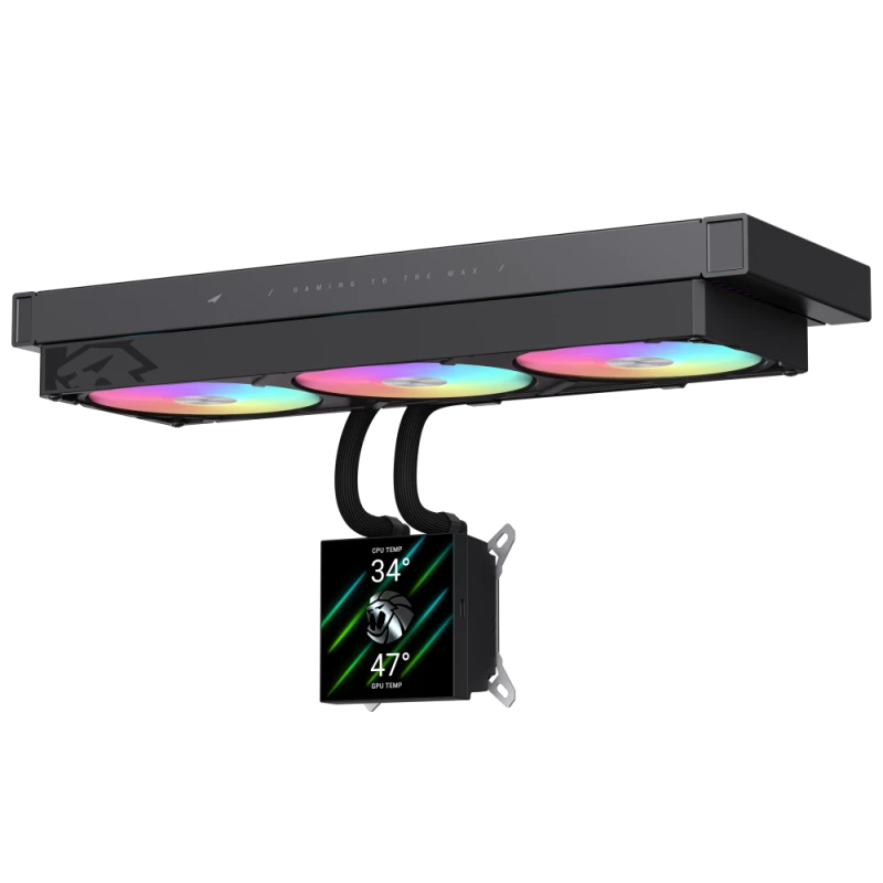 Gamemax CPU Liquid Cooler | GLACIER 360 LCD BK | Black