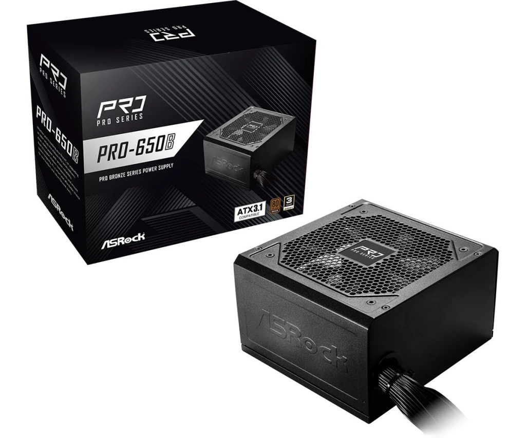 Power Supply|ASROCK|ATX|PC|100 - 240 V|650 W|PRO-650B