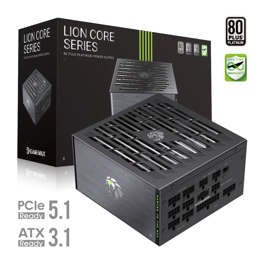 Gamemax PSU | LION CORE 1200P | 1200 W | Platinum | Full Modular