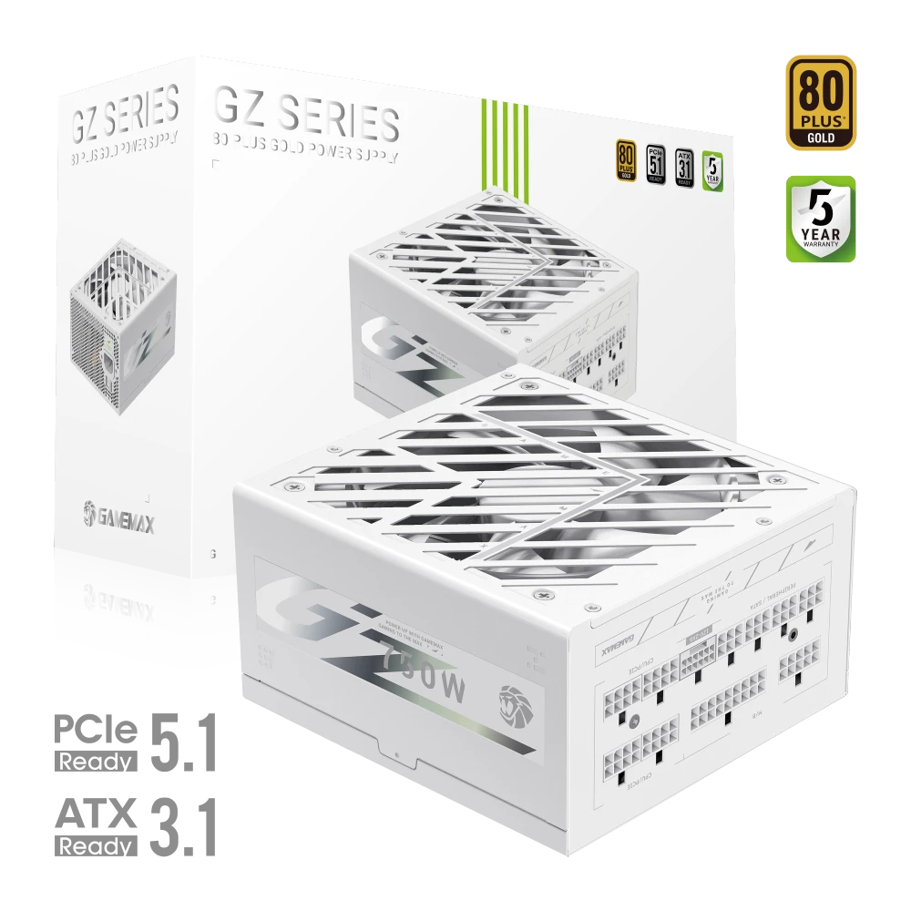 Gamemax PSU | GZ 750G WH | 750 W | Gold | White | Full Modular