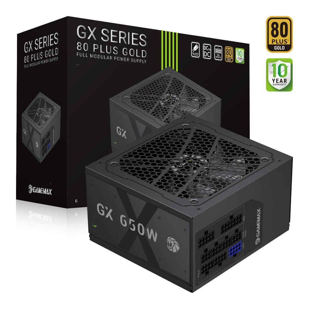 Gamemax PSU | GX 650GF | 650 W | Gold | Full Modular