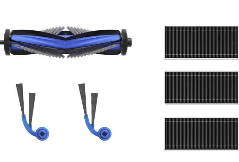 Ecovacs DKT060214 Service Kit for DEEBOT T80 Family, 1x Anti-Tangle Main Brush, 2 Anti-Tangle Side Brushes, 3x Antibacterial Filters