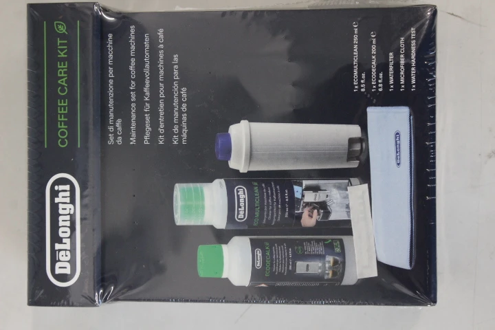SALE OUT. Delonghi DLSC306 Maintenance Care Kit for Bean to Cup & Espresso Coffee Machines, includes five cleaning accessories | DAMAGED PACKAGING AND DAMAGED ON FILTER BAG