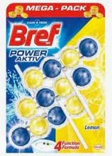 WC-värskendaja BREF  3*50g MEGA PACK LEMON