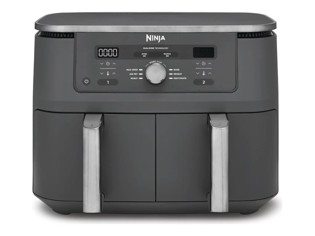 Dual Zone Airfryer | DZ400EU | NINJA Power 2470 W | Capacity 9.5 L | Gunmetal Grey