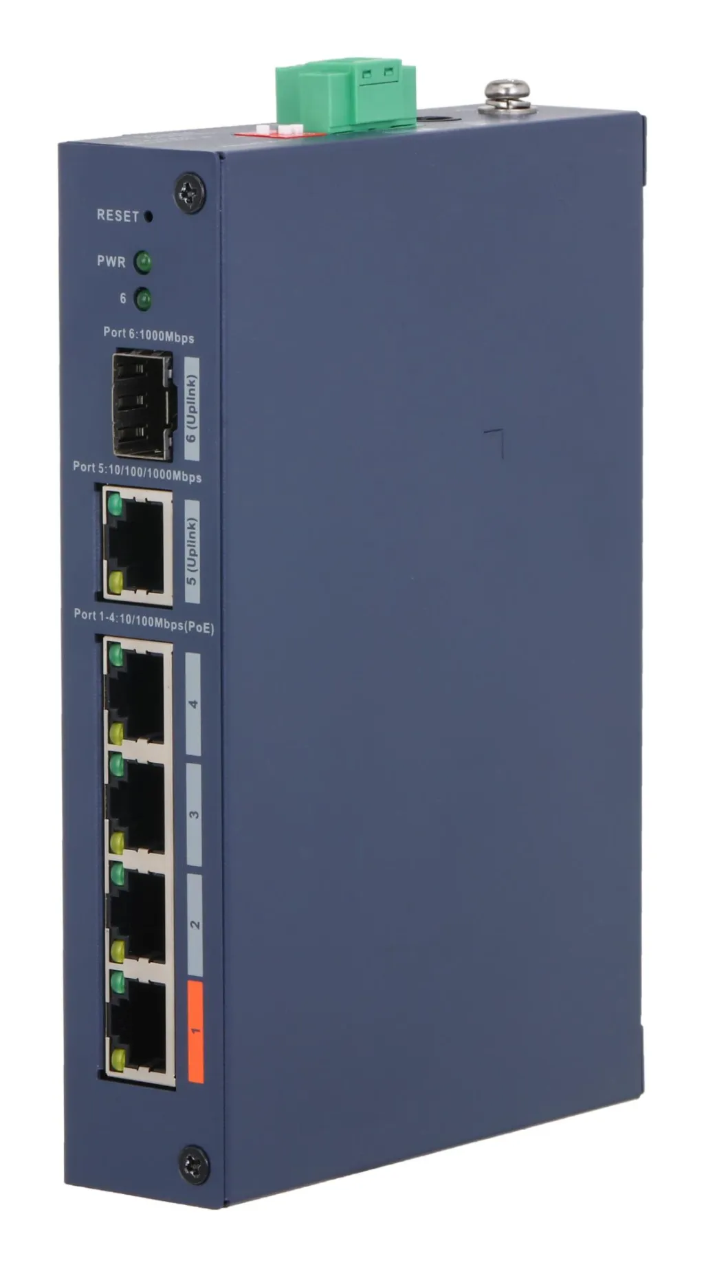Switch|DAHUA|Switch type Managed|Switch layer L2|Form factor Desktop|4xRJ-45 ports|RJ-45 Ports Type Fast Ethernet (10/100)|4xFast Ethernet (copper) ports quantity|1xGigabit Ethernet (copper) ports quantity|1xSFP module slots quantity|1xFiber uplink ports quantity|Power over Ethernet (PoE) Yes|4xPower over Ethernet (PoE) ports quantity|Total Power o