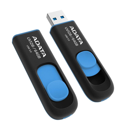 ADATA UV128 64 GB, USB 3.0, Black/Blue