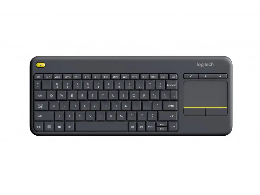 Logitech | K400 Plus | Keyboard with Trackpad | Wireless | US | Black | USB port