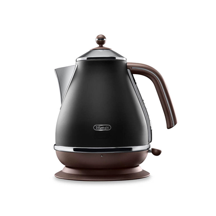 Delonghi | Icona Vintage | KBOV2001BK | Standard kettle | 2000 W | 1.7 L | Stainless steel | 360° rotational base | Black