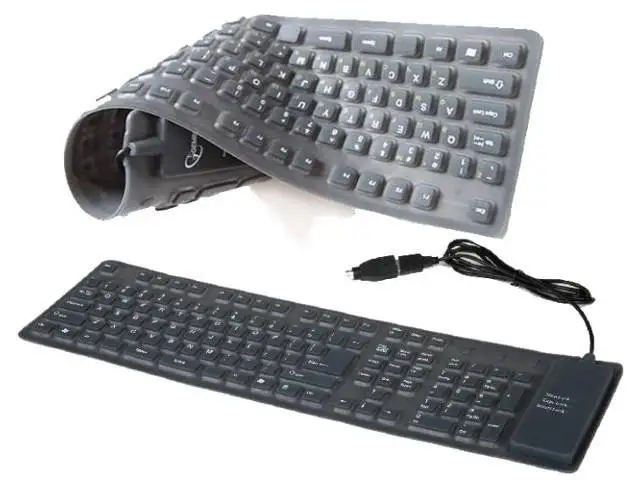 KEYBOARD FLEXIBLE USB ENG/BLACK KB-109F-B GEMBIRD