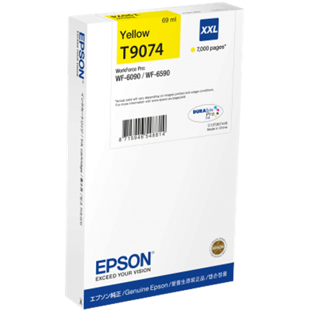 Epson T9074 tindikassett 1 tk Originaal Kollane