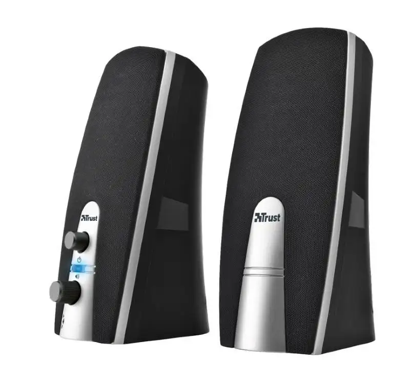 Trust MiLa 2.0 Speaker Set Must, Hõbe Juhtmega ühendatud 5 W
